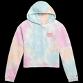Ladies' Tie-Dye Fanghead Crop Hoodie