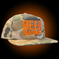 Xul Camo hat with puffed embroidered "Beer Season" on the front.