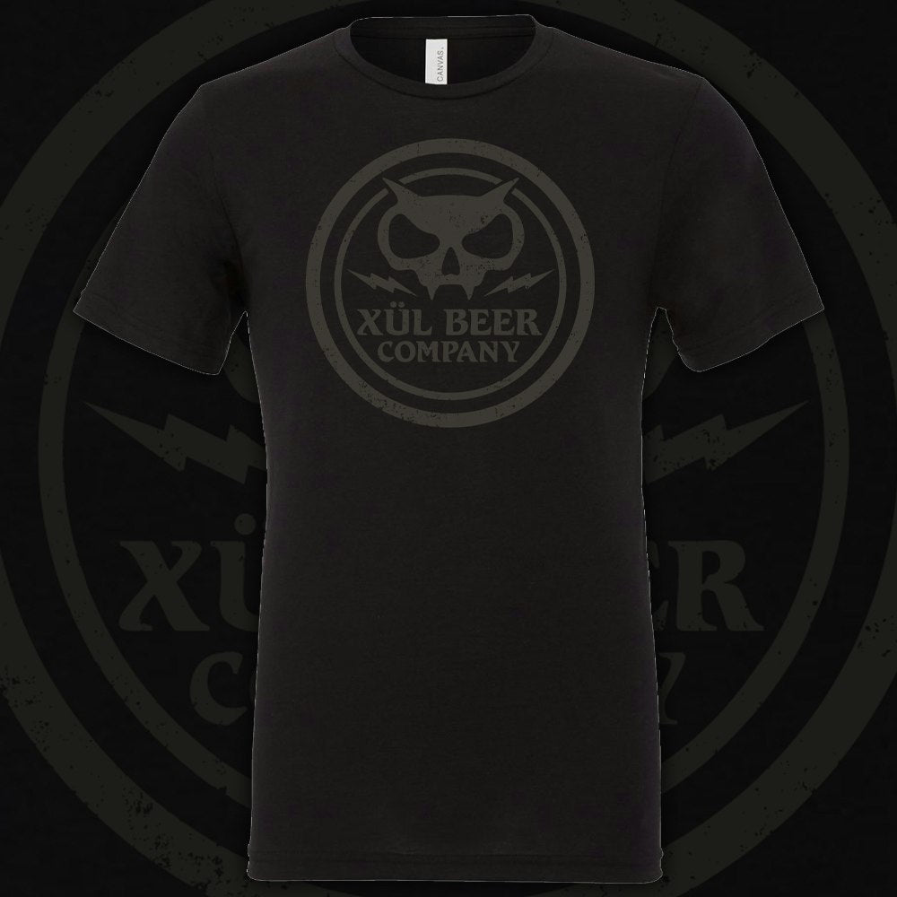Black on black Xul Circle Emblem Tee.