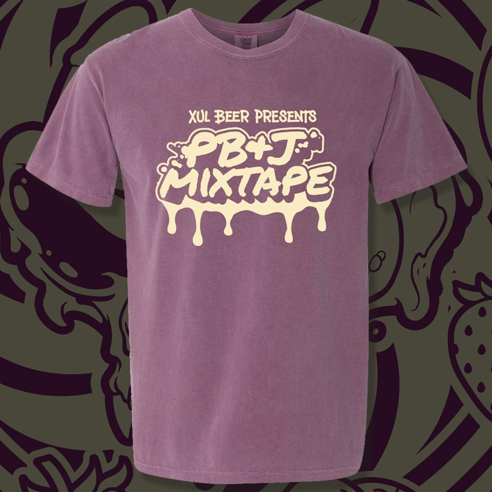 Xul PB&J Day purple variant tee (front).