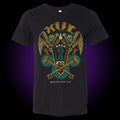 black tee with gatekeeper graphic