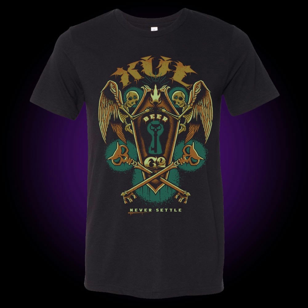 black tee with gatekeeper graphic