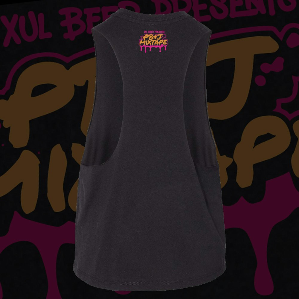 Ladies PB&J Mixtape tank, back