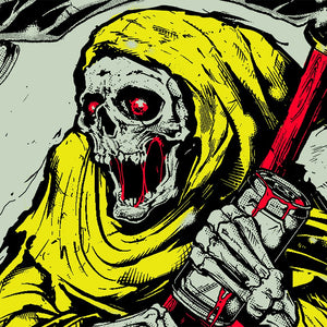 Grim Reaper Tee - Red/Yellow