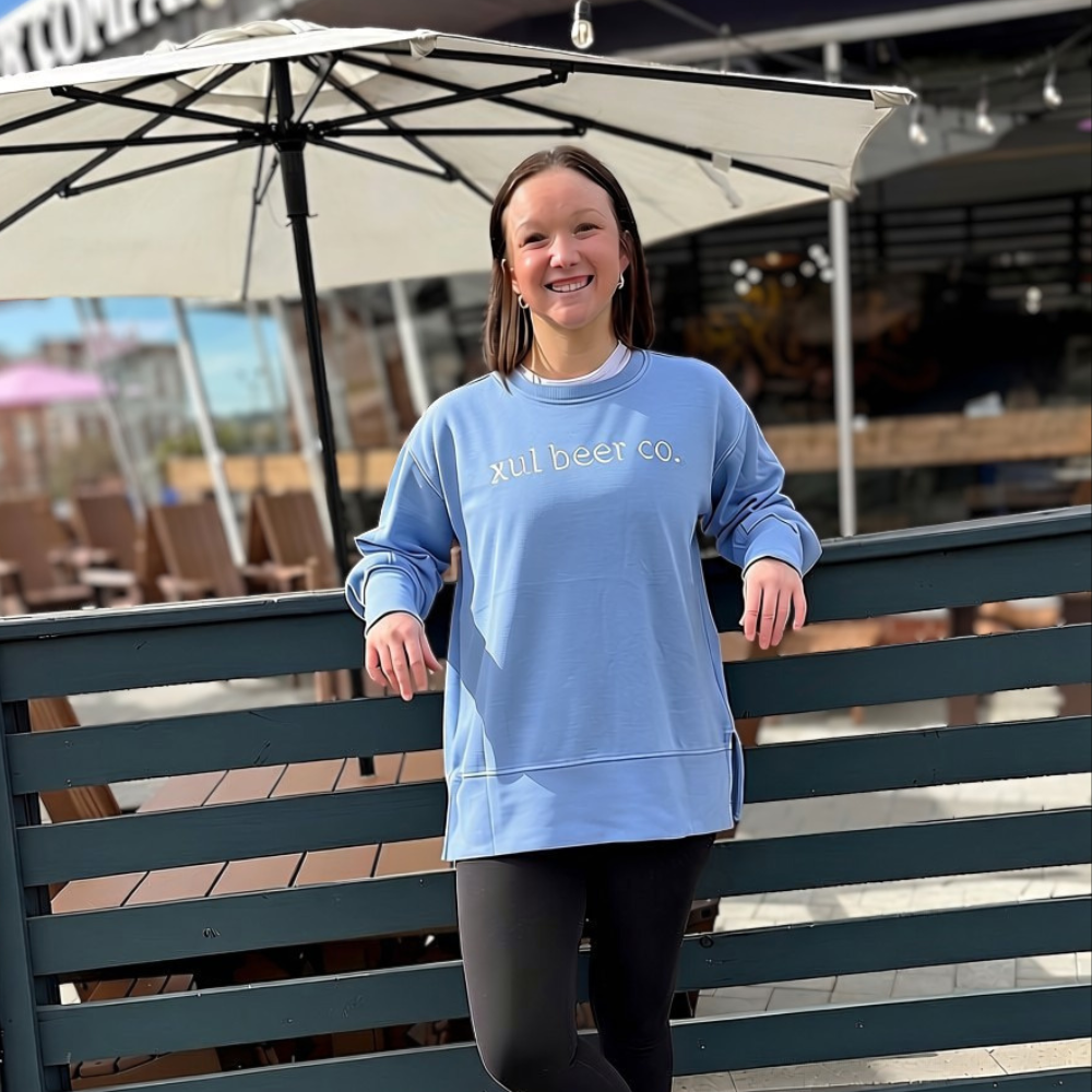 Ladies Minimalist Split Fleece Crew