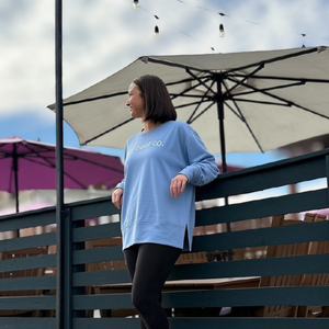 Ladies Minimalist Split Fleece Crew