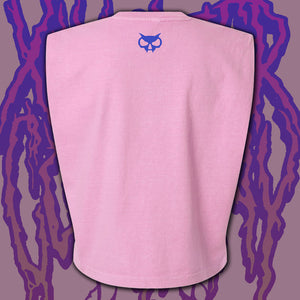 Ladies' Pink Death Metal Crop Tank