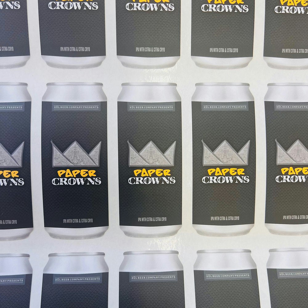 Can art sticker of Paper Crowns.