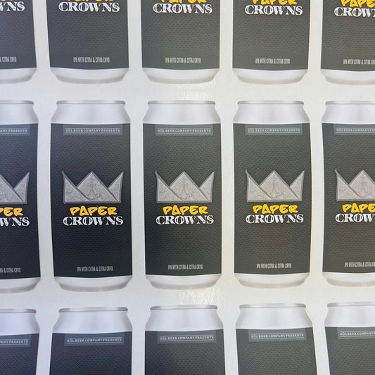 Can art sticker of Paper Crowns.