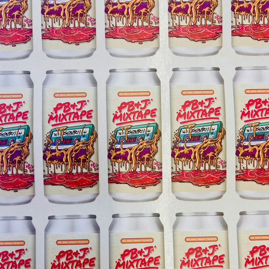 Can art sticker of our beloved PB&J Mixtape.