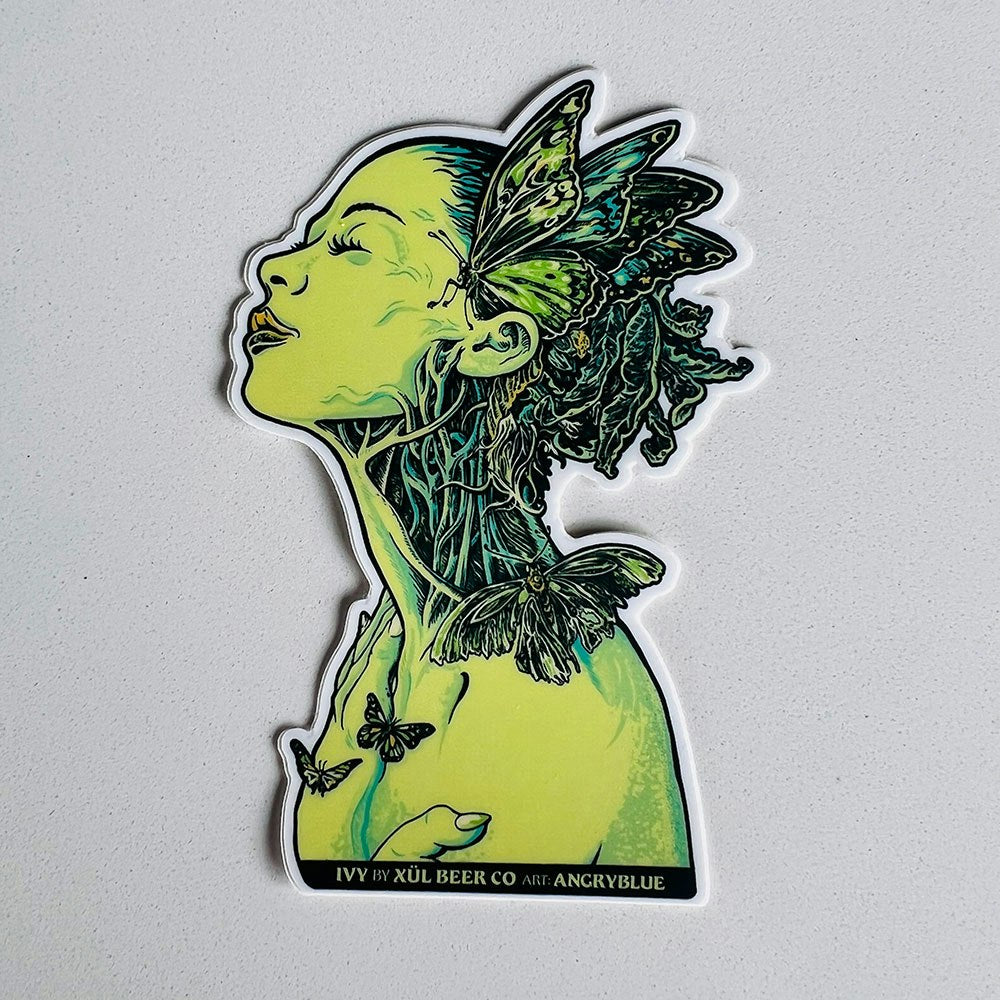 single green ivy sticker