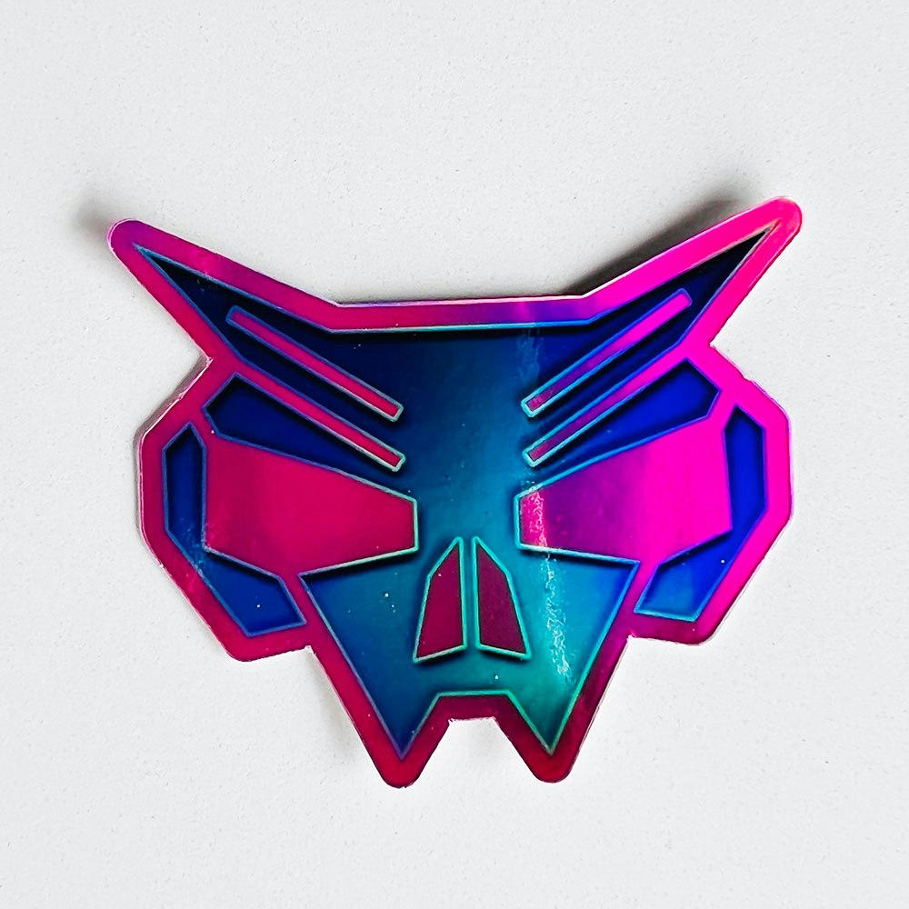 single holographic tech noir sticker