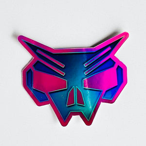single holographic tech noir sticker