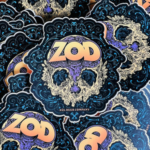 stack of Zod stickers